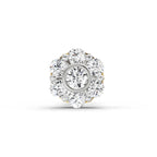 0.11 Ct Floral Stud Nose Pin 14K - Rose Gold