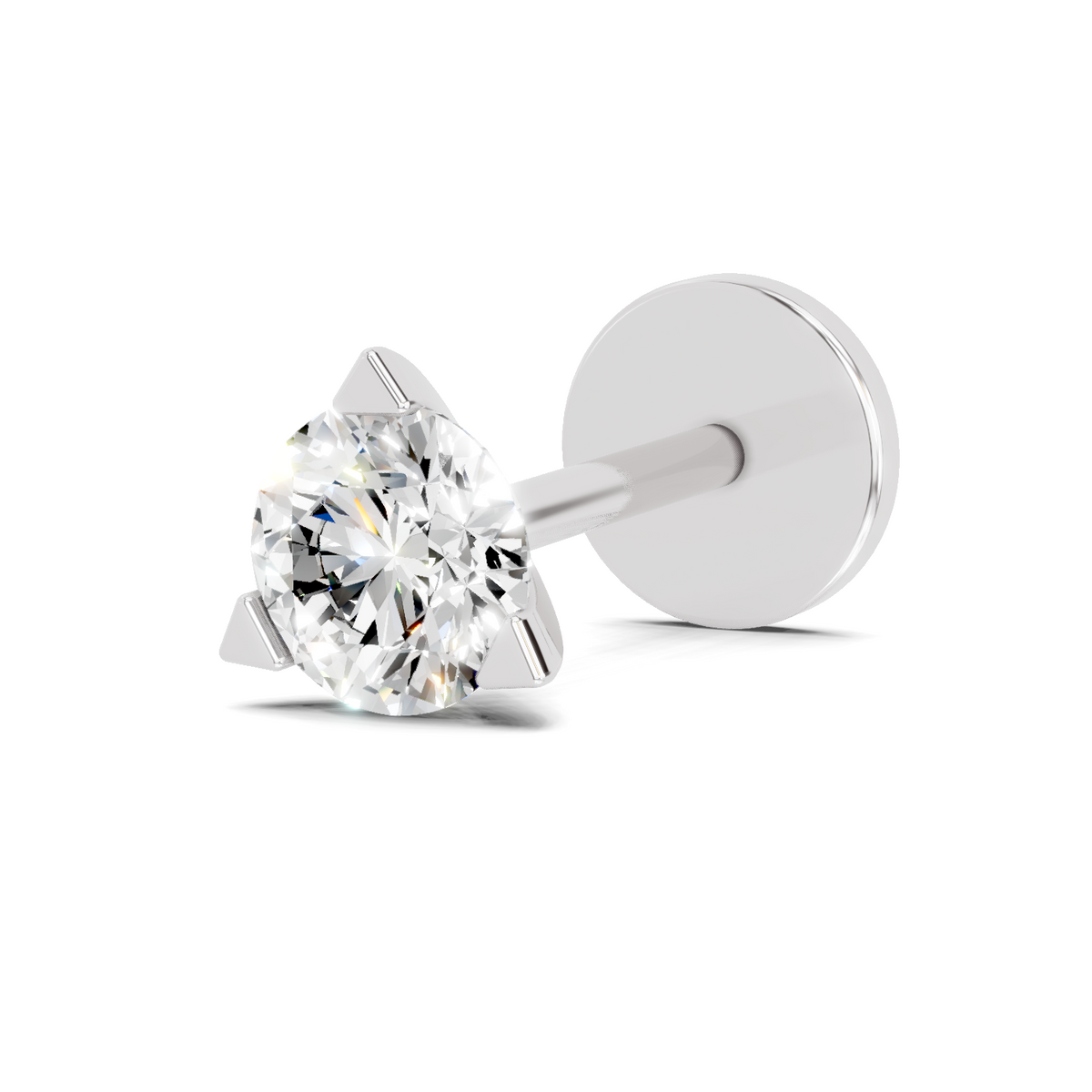 Gleaming Solitaire Signature Diamond Nose Pin