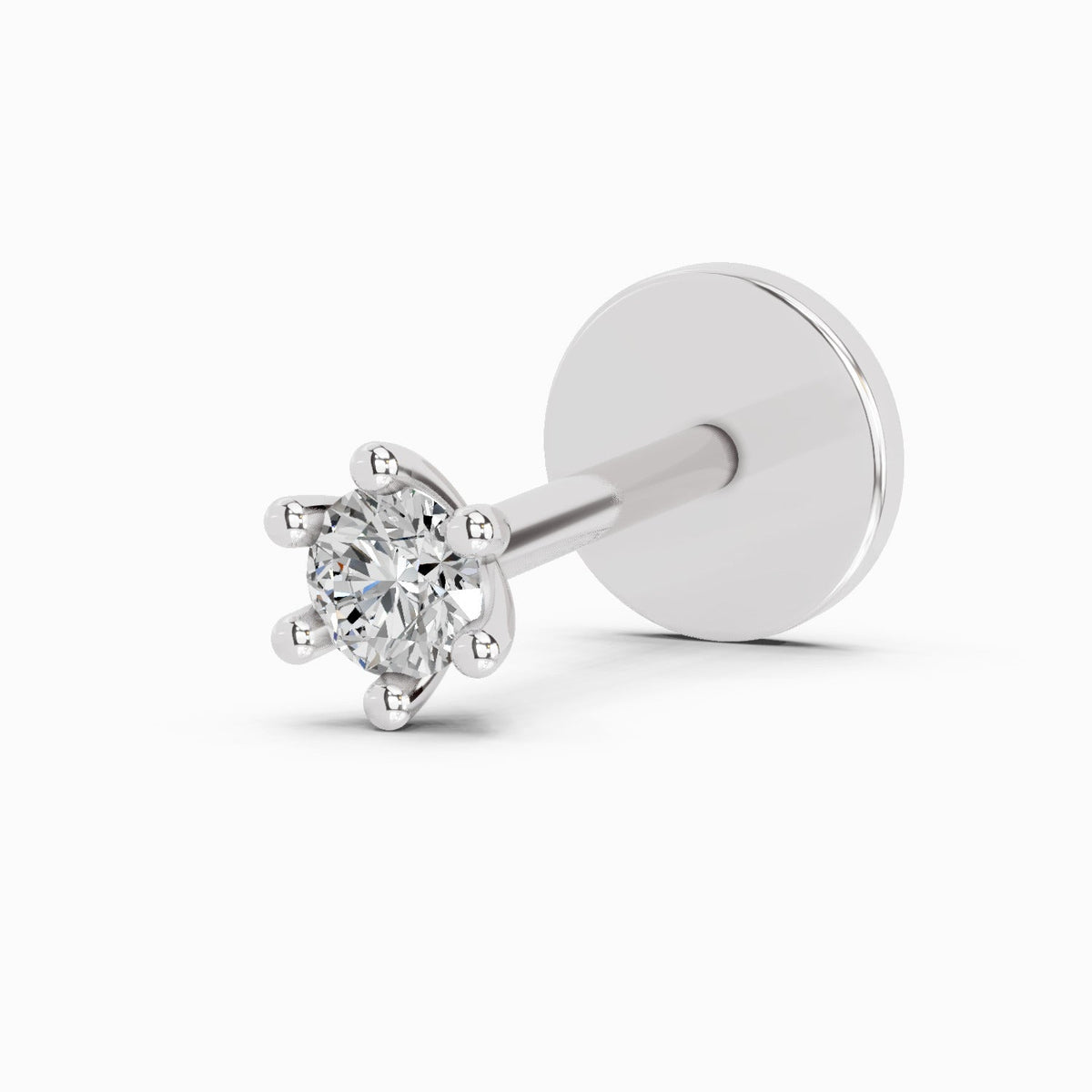 Delicate Solitaire Muse Diamond Nose Pin