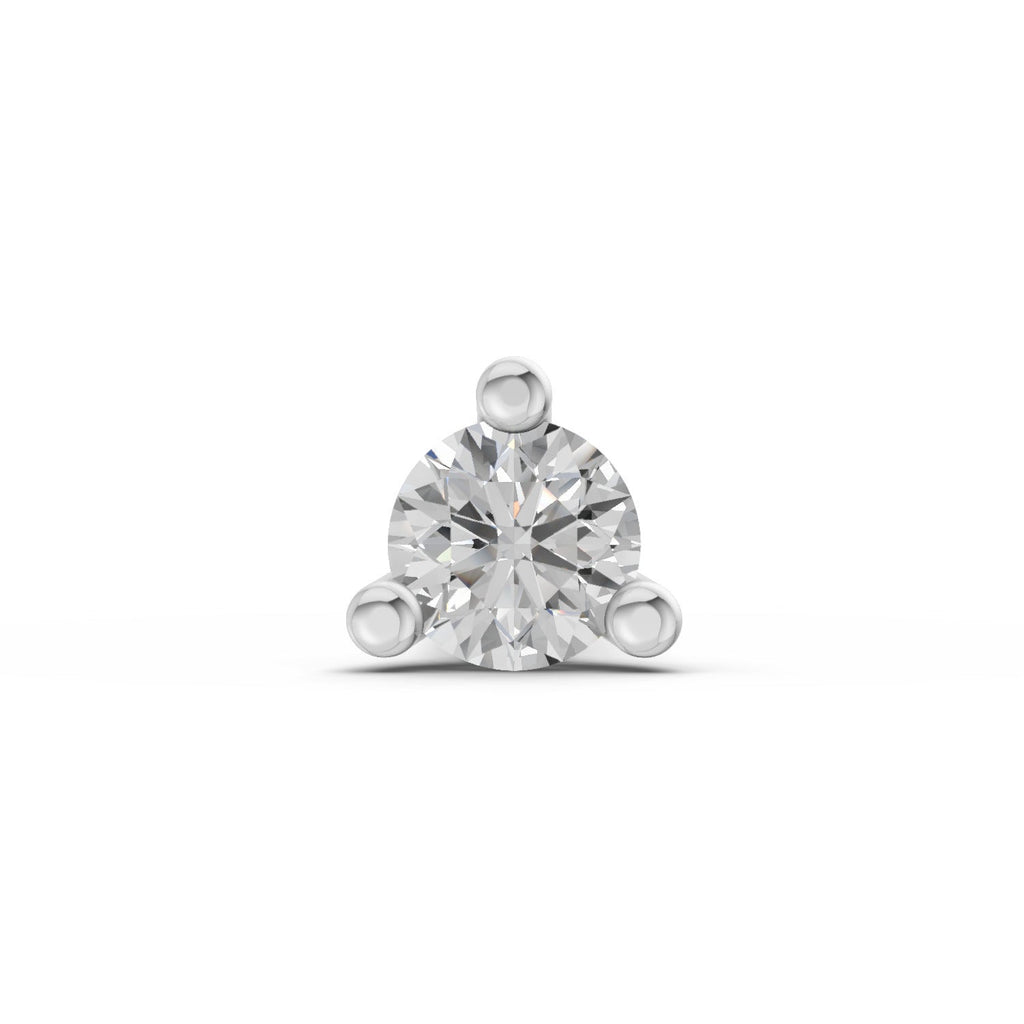 0.03 Carat Solitaire Diamond Nose Pin 14K