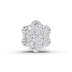 0.10 Carat Floral Diamond Nose Pin 14K