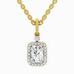 1.02 Carat Oval Halo Shine Pendant 14K