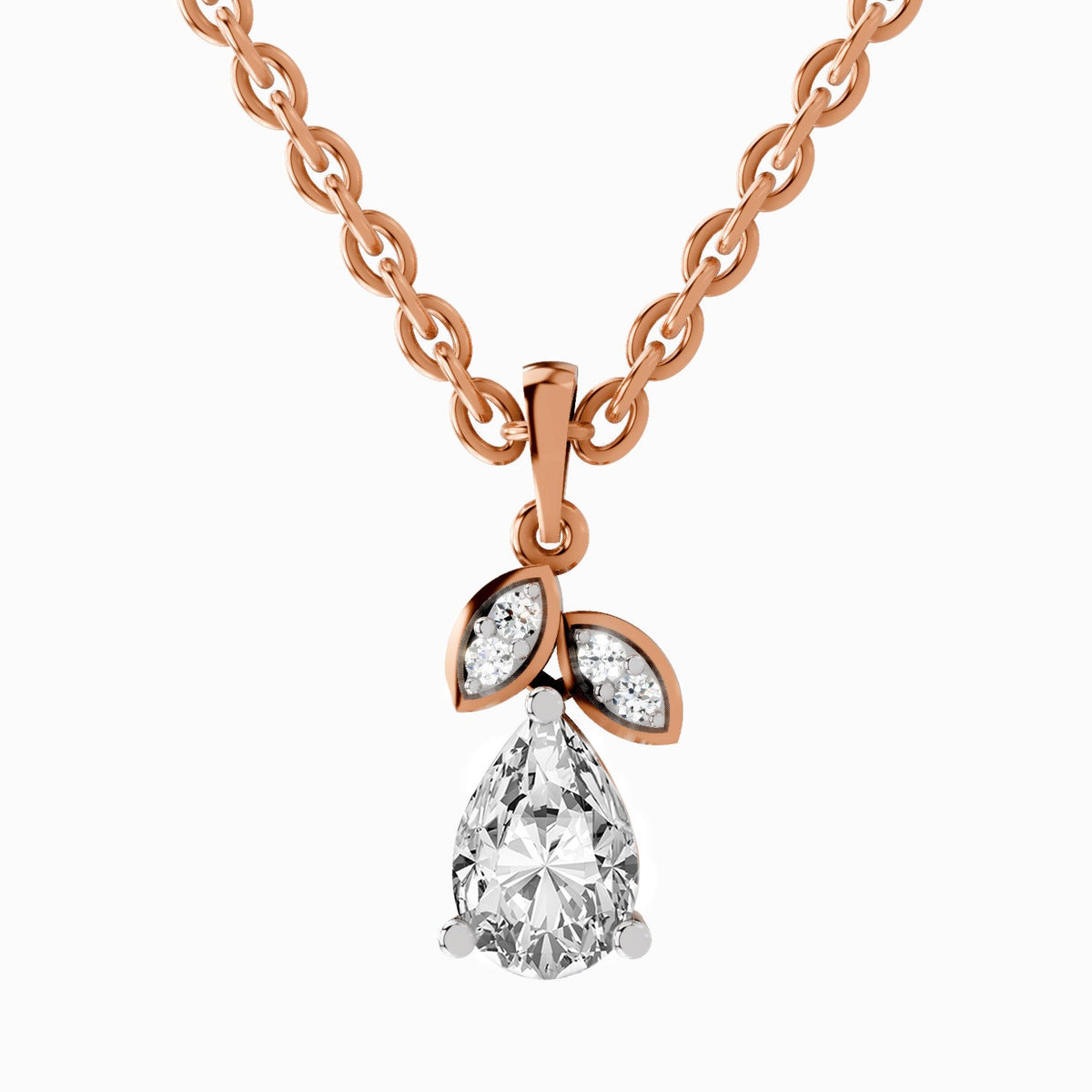 Ethereal Pear Blossom Diamond Pendant