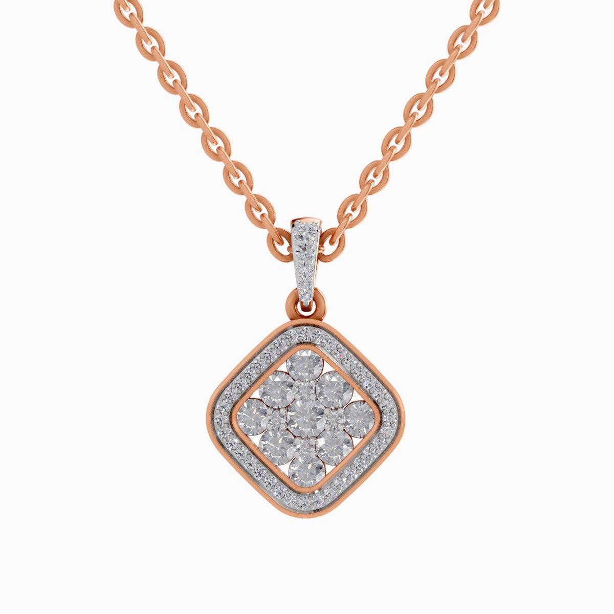 Opulent Cluster Diamond Pendant