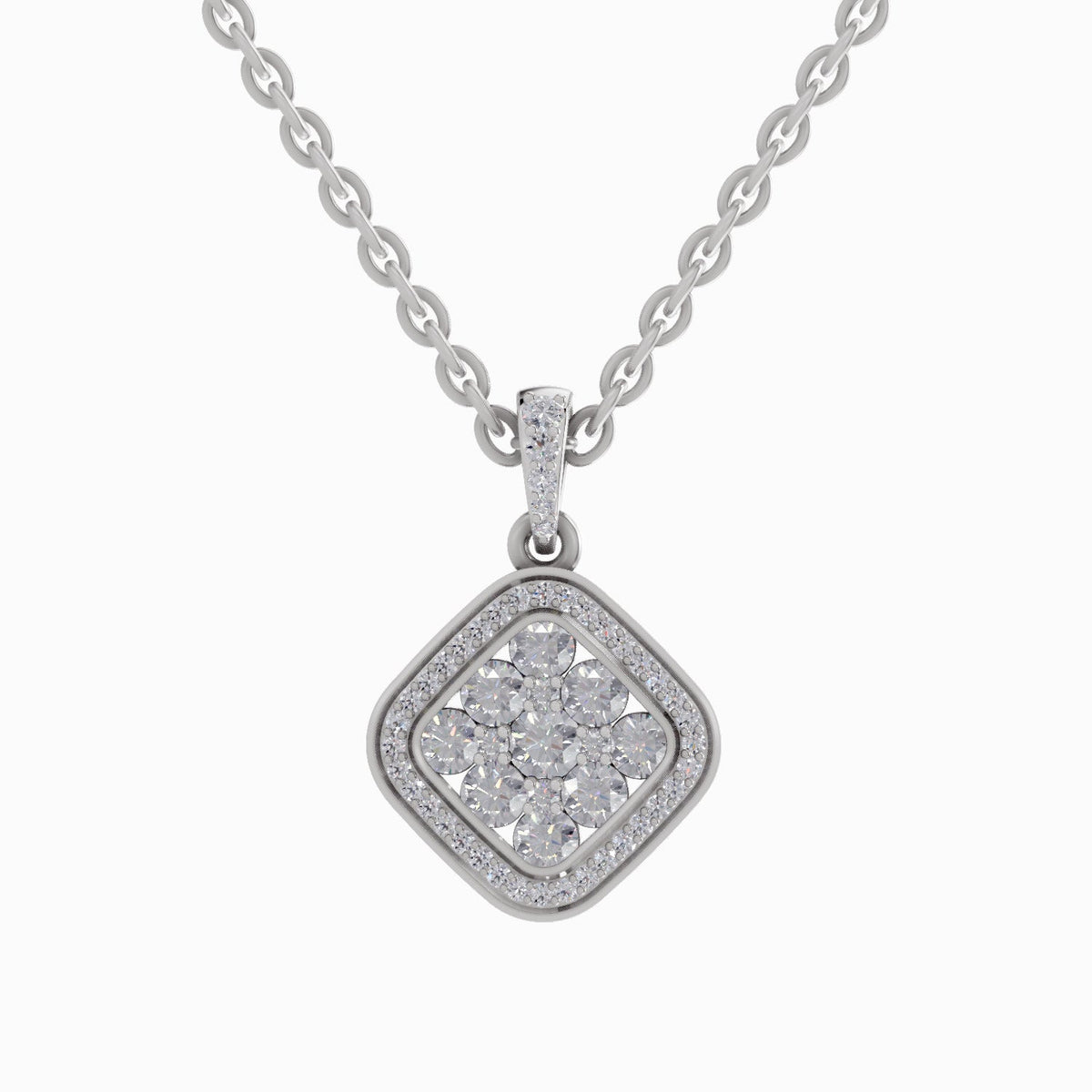 Opulent Cluster Diamond Pendant