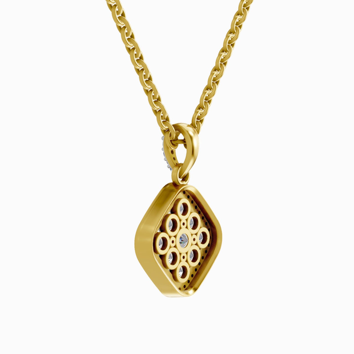 0.64 Carat Cluster Pendant 14K