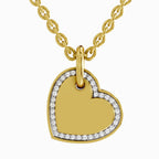 0.07 Carat Round Heart Pendant 14K