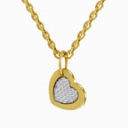 0.06 Carat Round Heart Pendant 14K Gold