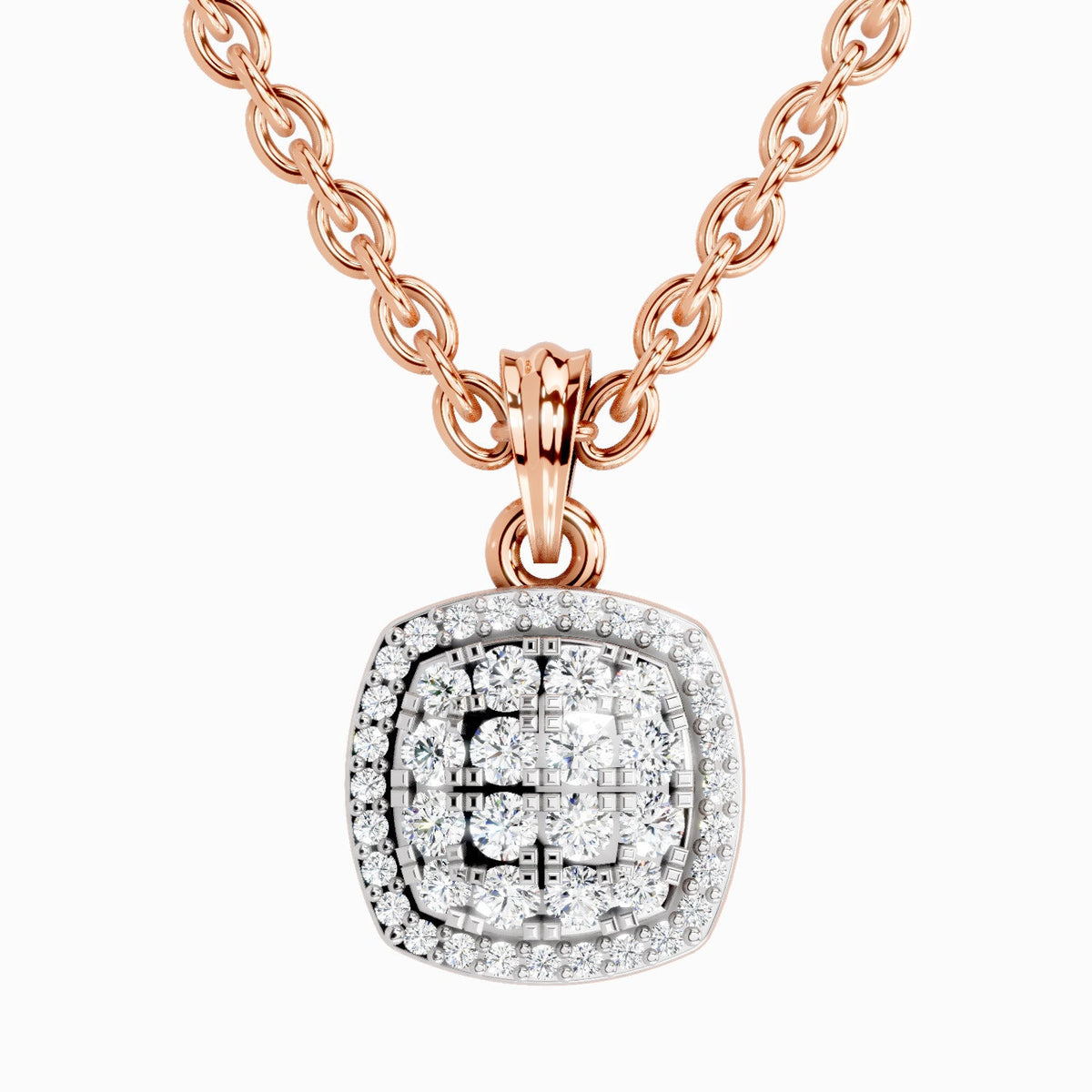 Refined Cluster Diamond Pendant