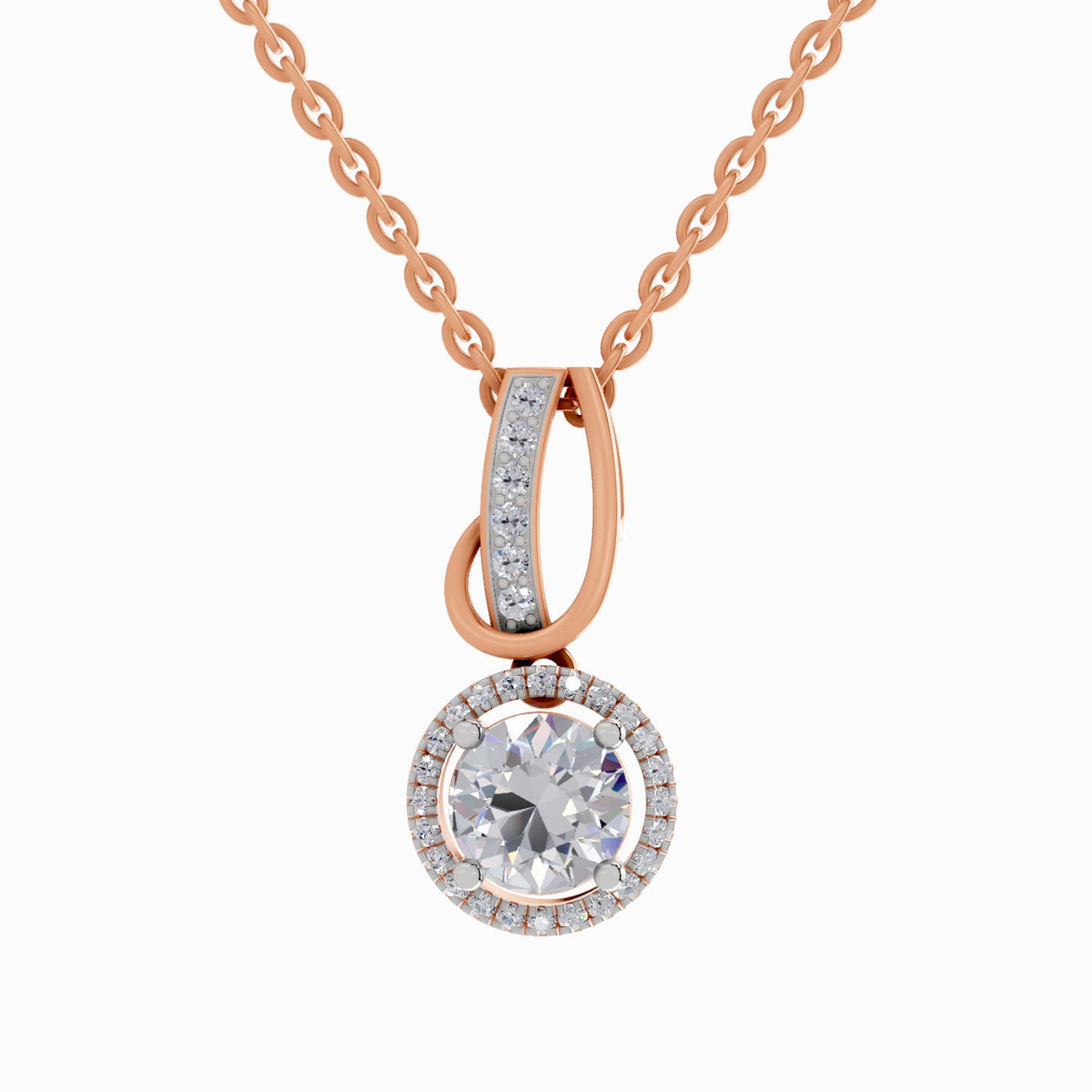 Classic Halo Diamond Pendant