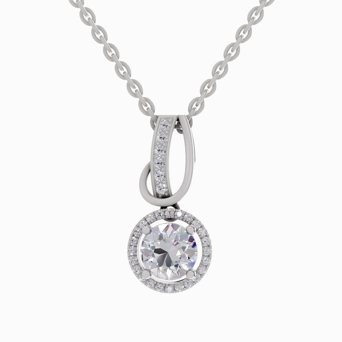 Classic Halo Diamond Pendant