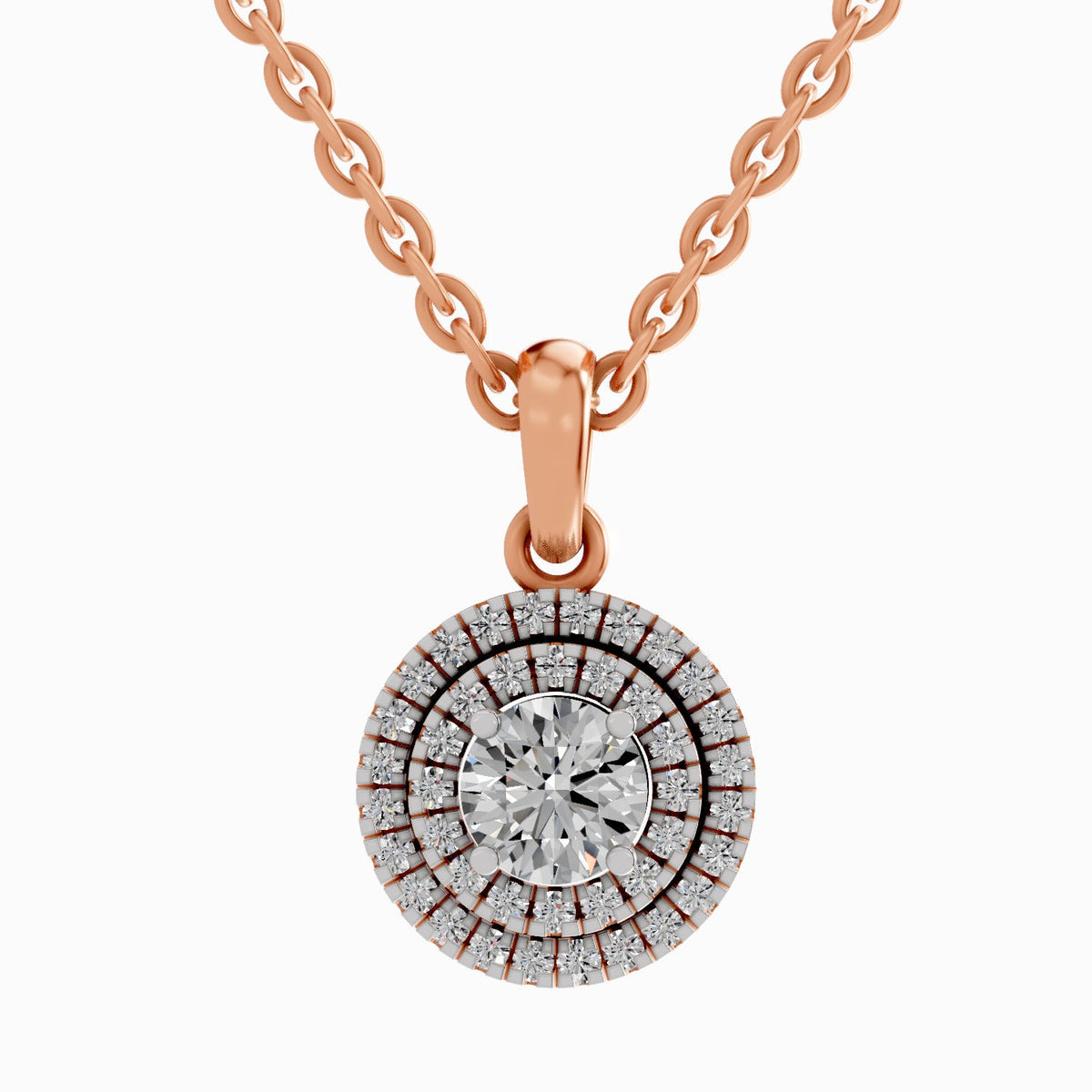 Ethereal Halo Diamond Pendant