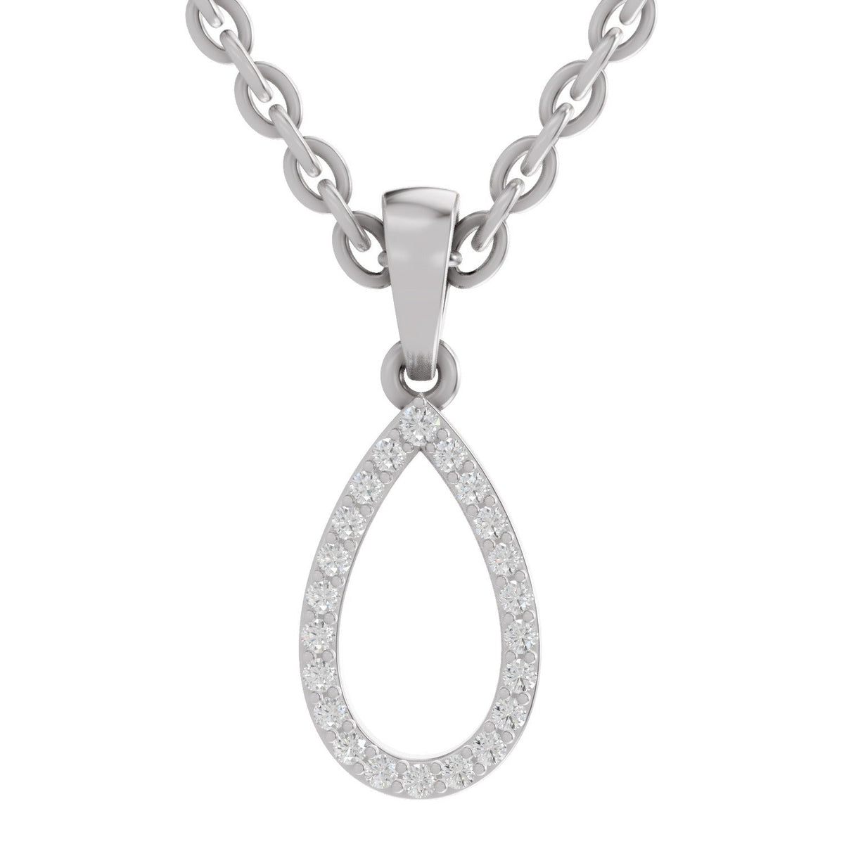 Sparkling Teardrop Diamond Pendant