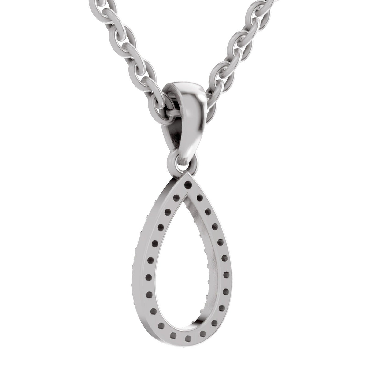 Sparkling Teardrop Diamond Pendant