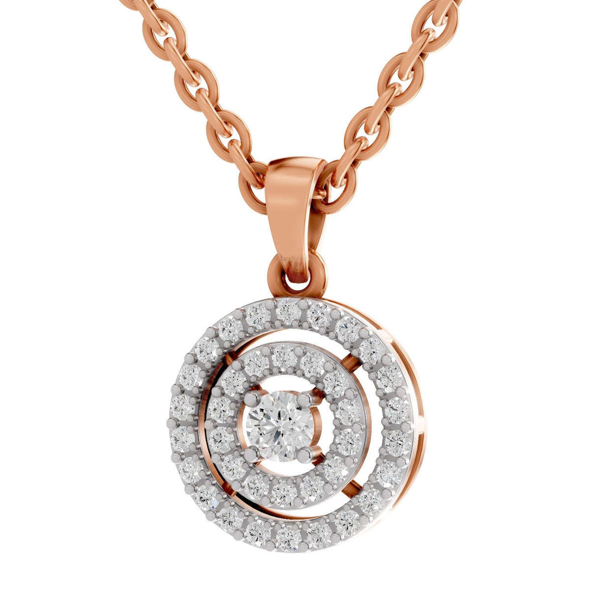 Brilliant Halo Diamond Pendant