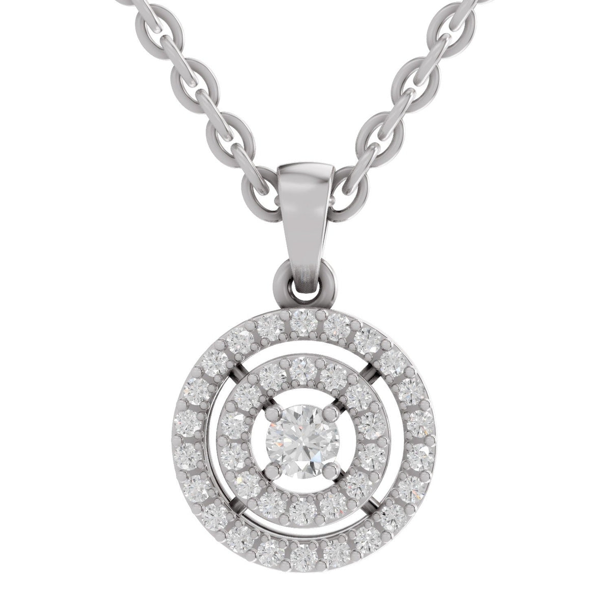 Brilliant Halo Diamond Pendant