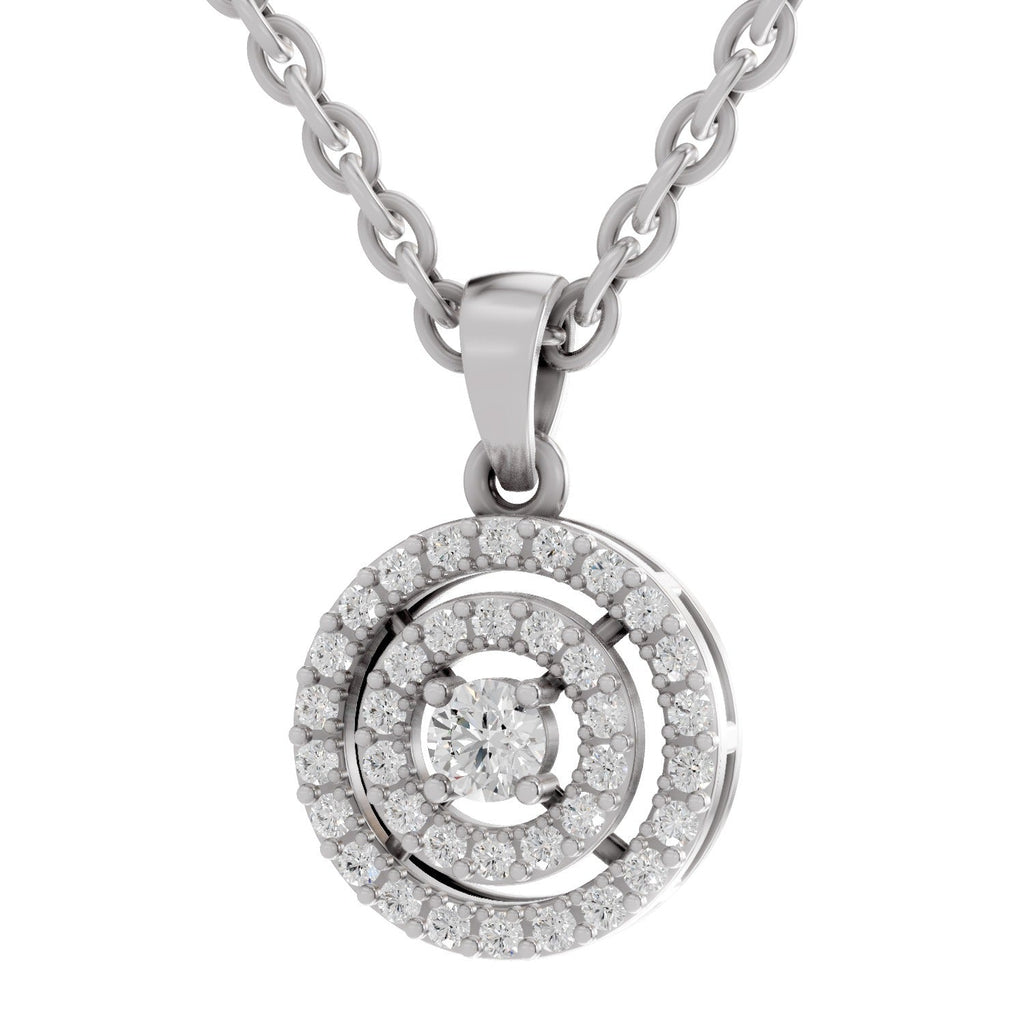Brilliant Halo Diamond Pendant
