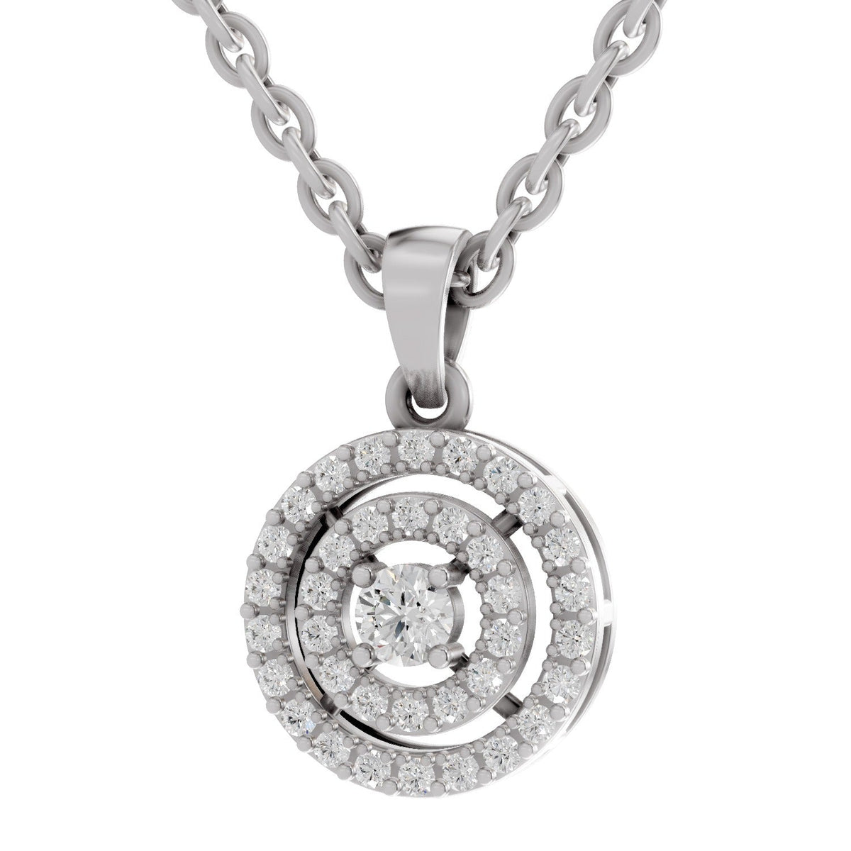 Brilliant Halo Diamond Pendant