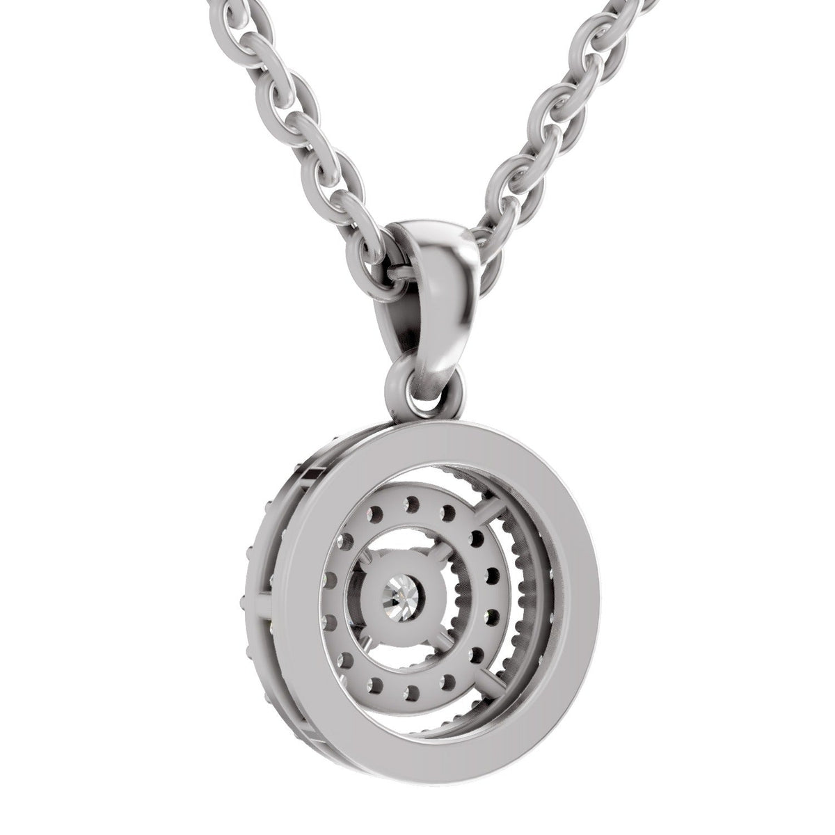 Brilliant Halo Diamond Pendant