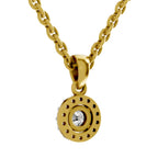 0.36 Carat Halo Diamond Pendant 14K - Rose Gold