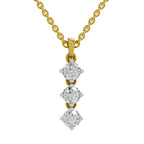 1.14 Carat 3 Stone Diamond Pendant 14K - Rose Gold