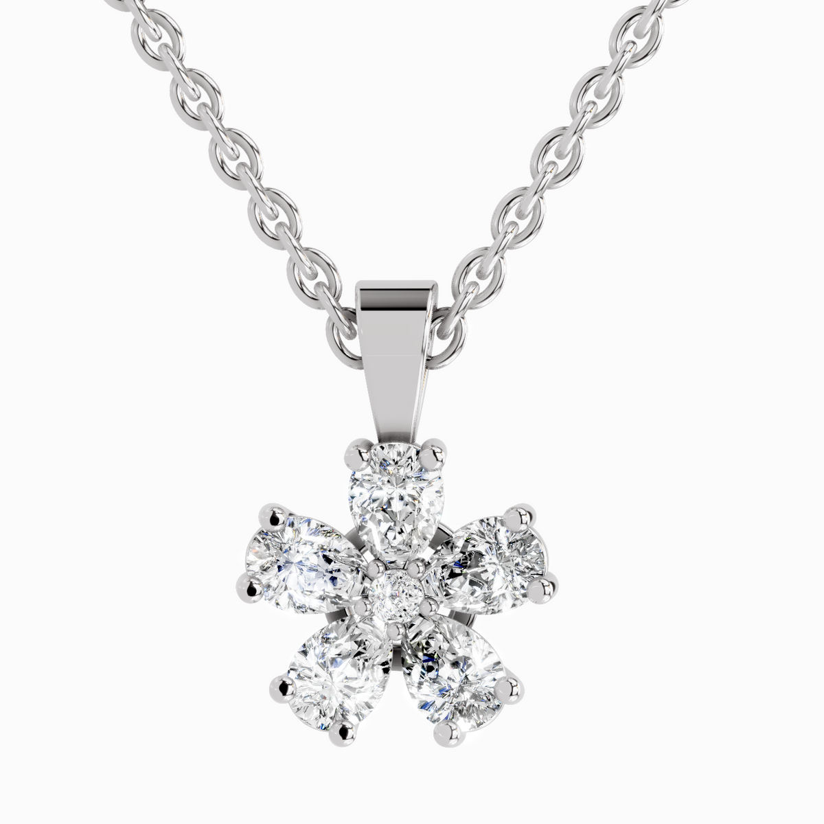 Radiant Pear Diamond Pendant