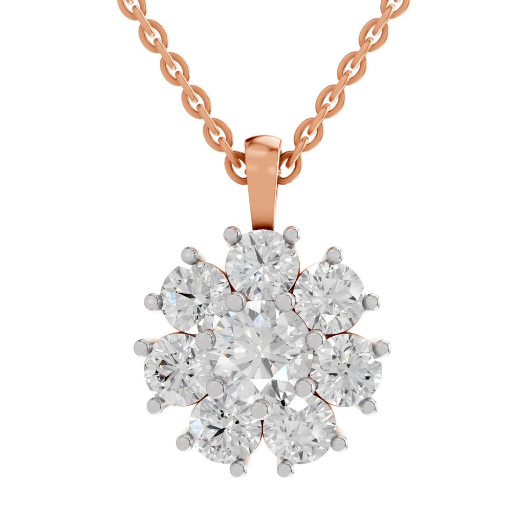 Resplendent Floral Diamond Pendant
