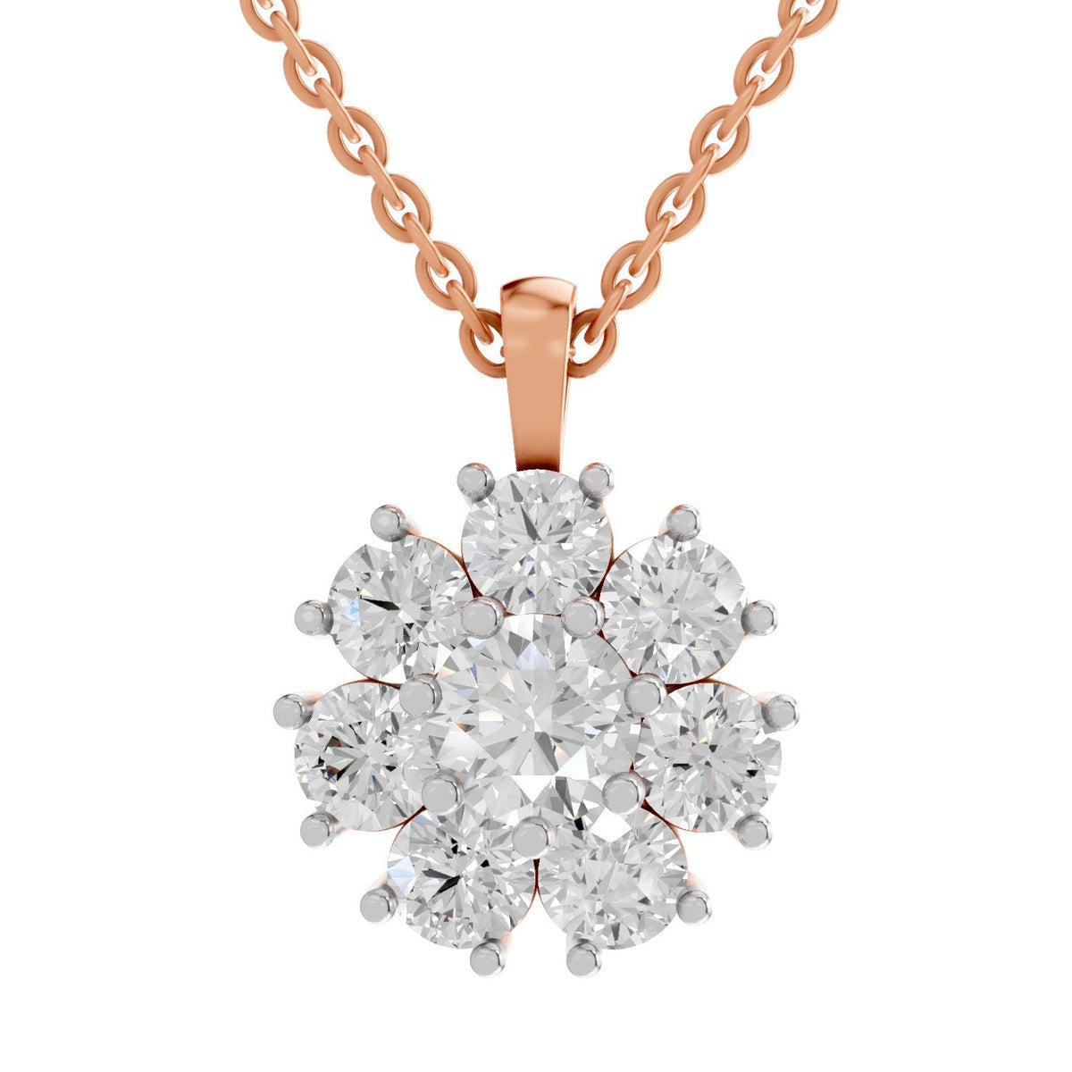 Resplendent Floral Diamond Pendant