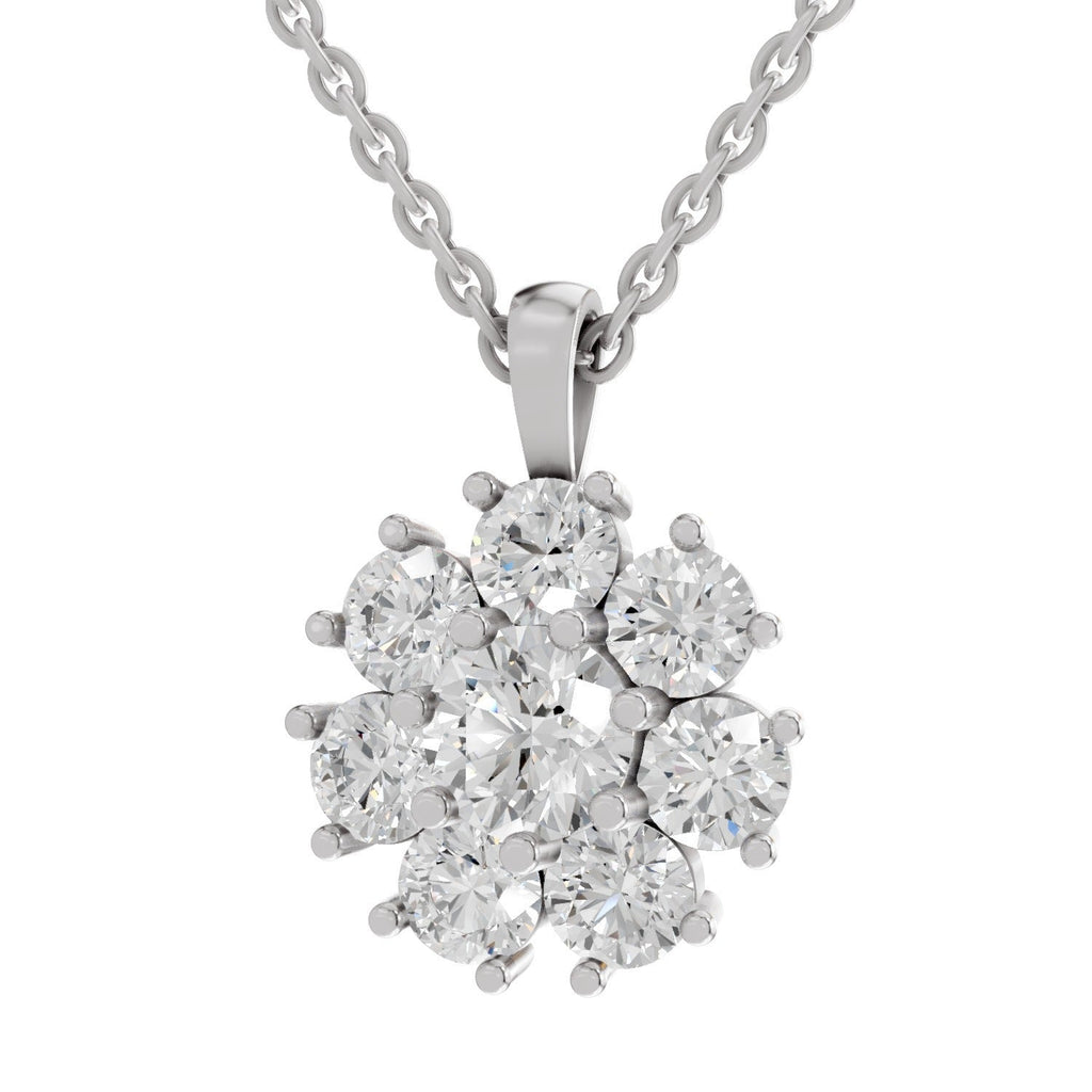 Resplendent Floral Diamond Pendant