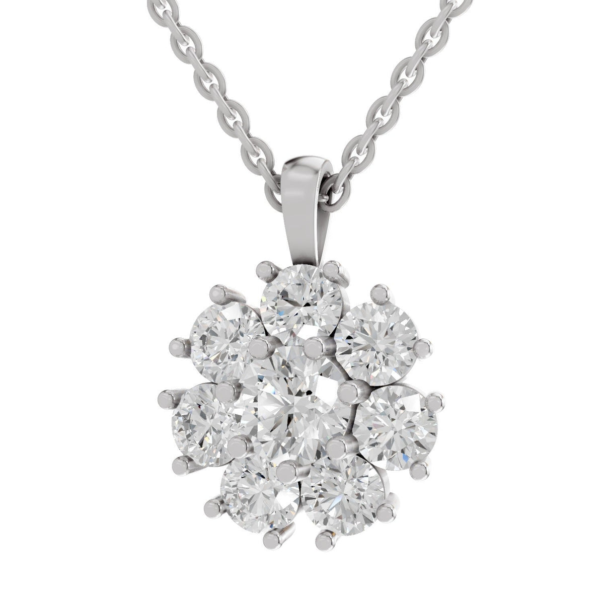 Resplendent Floral Diamond Pendant