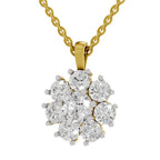 3.24 Carat Floral Diamond Pendant 14K - Rose Gold