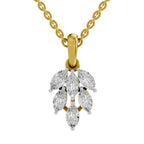 1 Carat Marquise Cut Diamond Leaf Cluster Pendant 14K - Rose Gold