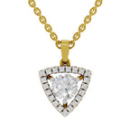 1.29 Carat Halo Diamond Pendant 14K - Rose Gold