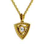 1.29 Carat Halo Diamond Pendant 14K - Rose Gold