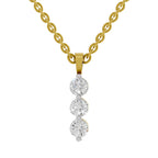 0.53 Carat Round Trinity Pendant 14K - Rose Gold