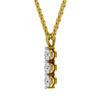 0.53 Carat Round Trinity Pendant 14K - Rose Gold