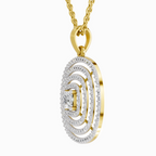 1.32 Carat Circle Shape Pendant 14K
