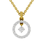 0.79 Carat Round Circle Pendant 14K - Rose Gold