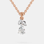 Graceful Pear Solitaire Diamond Pendant