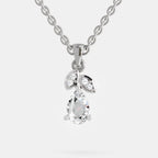 Graceful Pear Solitaire Diamond Pendant