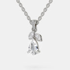 Graceful Pear Solitaire Diamond Pendant