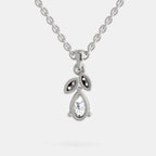 Graceful Pear Solitaire Diamond Pendant