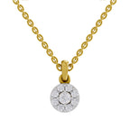0.50 Carat Halo Diamond Pendant 14K - Rose Gold