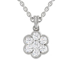Enchanting Floral Cluster Diamond Pendant