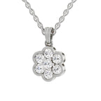 Enchanting Floral Cluster Diamond Pendant