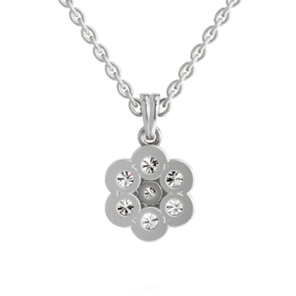 Enchanting Floral Cluster Diamond Pendant