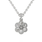 Enchanting Floral Cluster Diamond Pendant