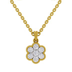 0.95 Carat Cluster Flower Diamond Pendant 14K - Rose Gold