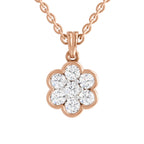 Enchanting Floral Cluster Diamond Pendant