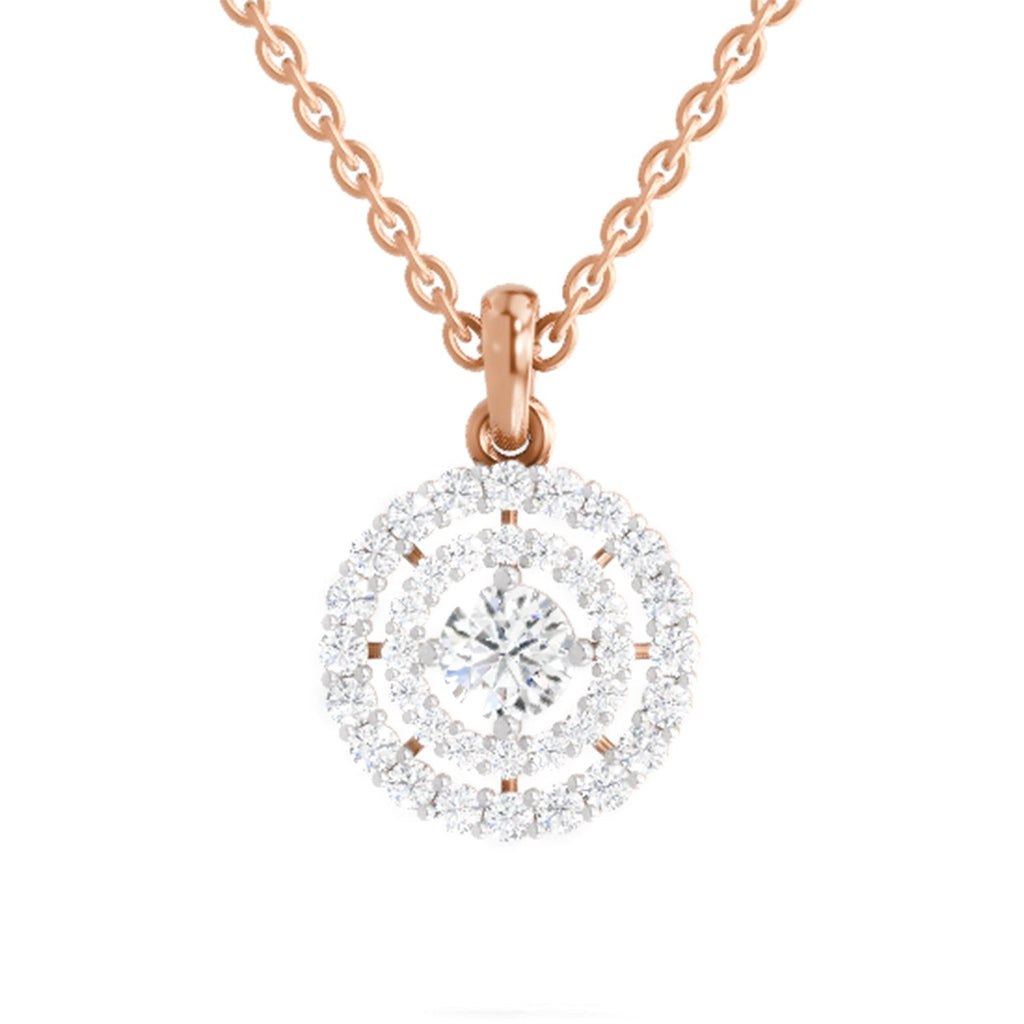 Refined Halo Diamond Pendant